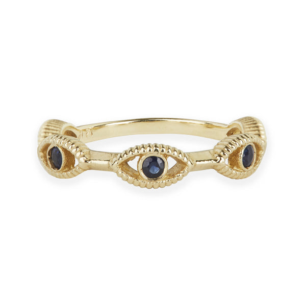 Sapphire 14 kt. Gold Ring "All Eyes On You"