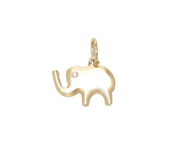 Small Lucky Elephant Charm - Vermeil