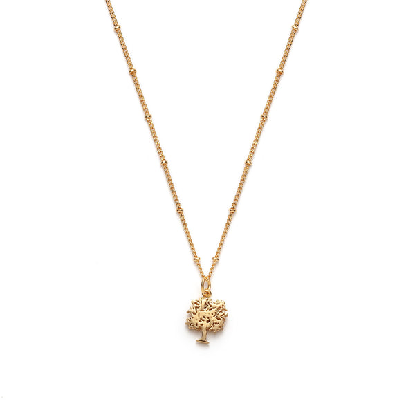 Tree of Life Gold Plated Necklace for Global Goal #15