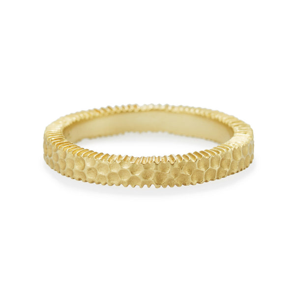 Gold Ring Hammered Harmony