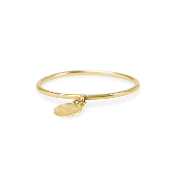 Gold Charm Disc Ring