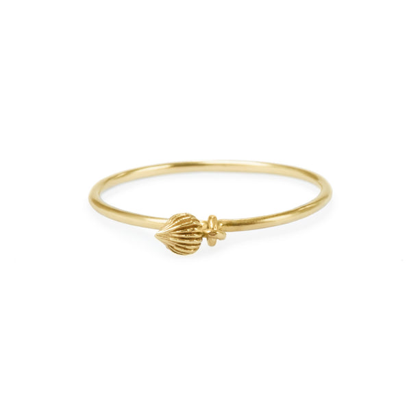 Gold Charm Ring "Seed of Joy"