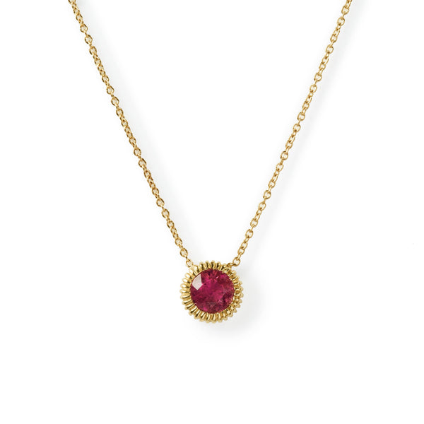 Pink Tourmaline Necklace "Large Youth"