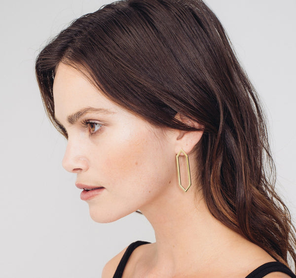Large Marquis Earrings | Yellow Gold
