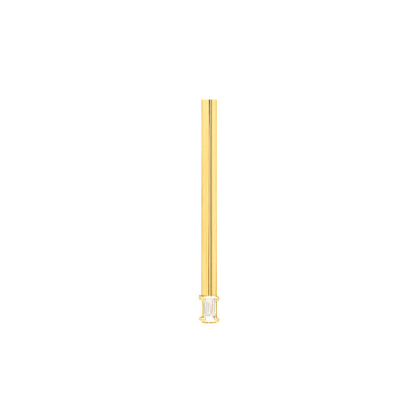 Single Medium Balance Earring with Baguette Diamond | Yellow Gold