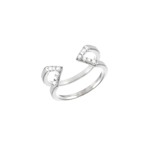 Diamond Dagger Ring - Midi  | White Gold