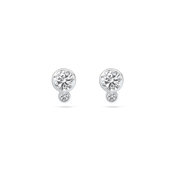 Mini Double Diamond Earrings