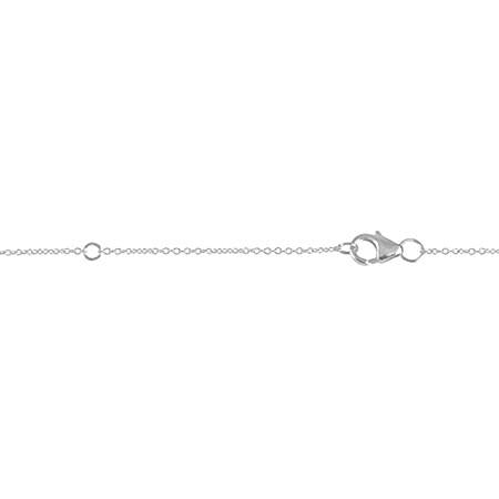 Balance Lariat | White Gold with Baguette Diamond