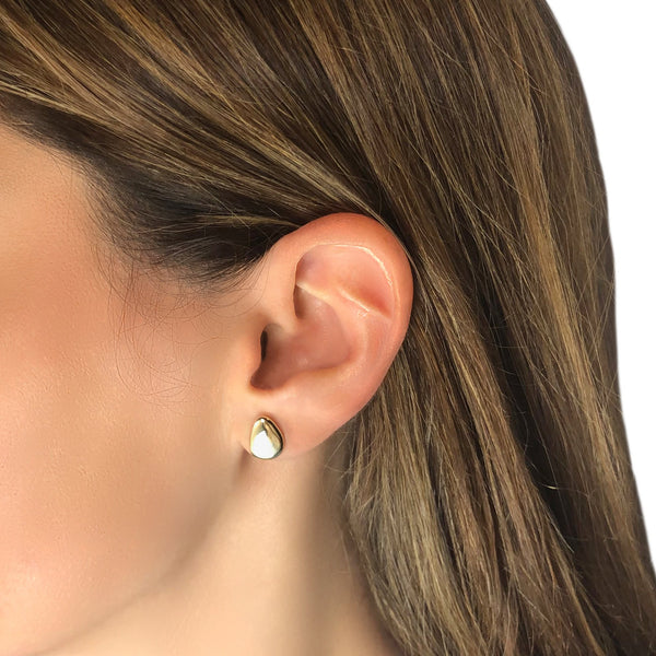 14K Pebble Earrings
