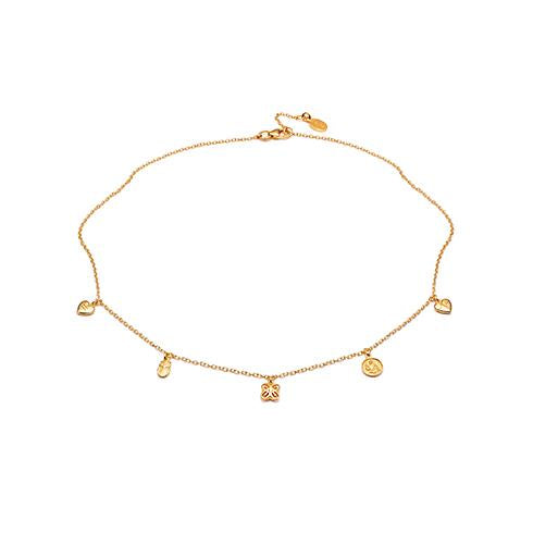 People Gold Plated Necklace
