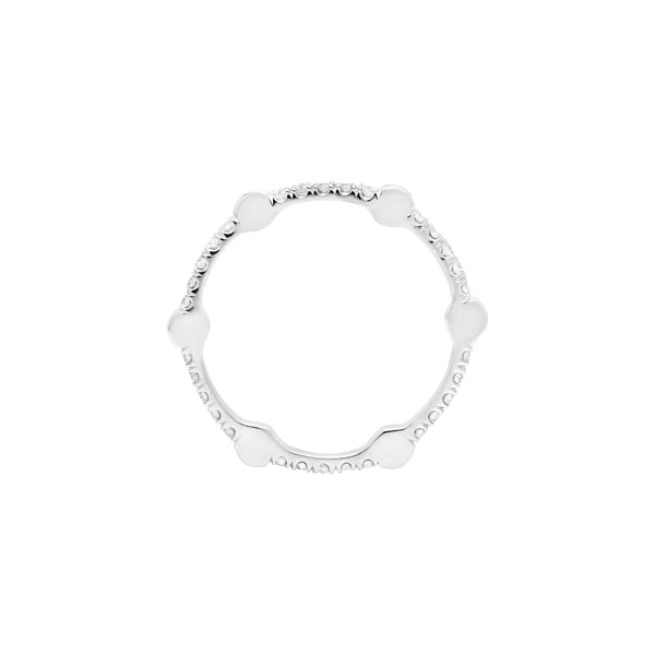 Yellow Sapphire Gear Band | White Gold