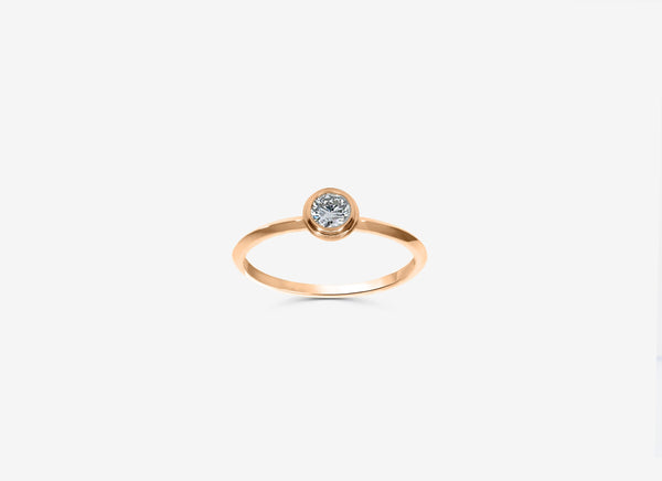 SOLITAIRE DIAMOND 0.20 PINK GOLD