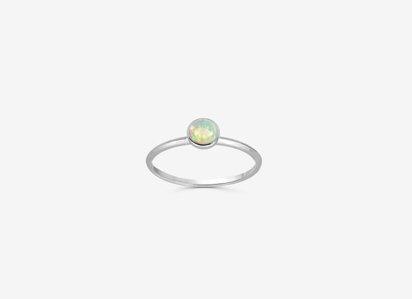 SOLITAIRE OPAL WHITE GOLD