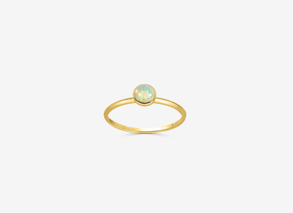 SOLITAIRE OPAL YELLOW GOLD