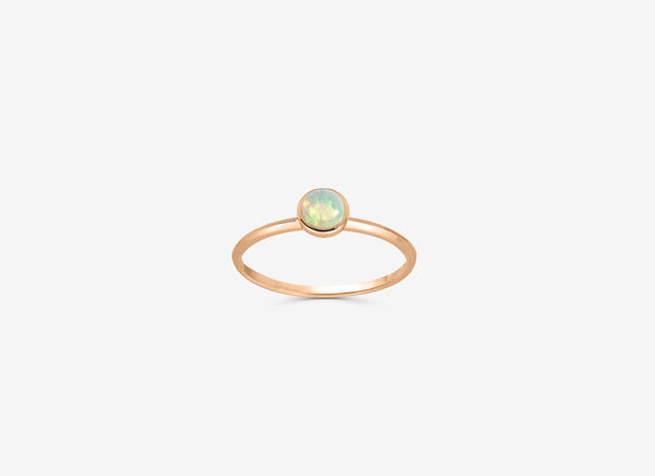 SOLITAIRE OPAL PINK GOLD