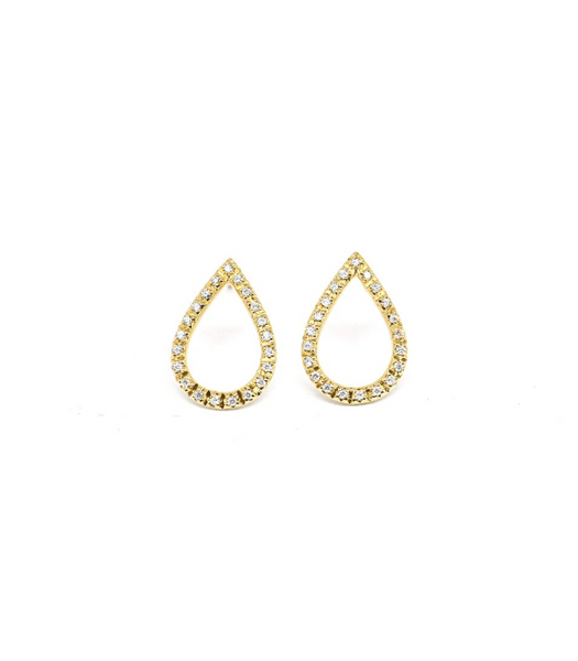 Ocean Drop Earrings With Pave Diamonds