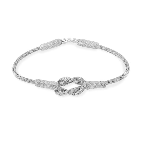 Woven Silver Knot Bracelet