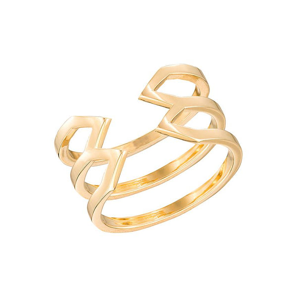 Stacked Dagger Ring | Yellow Gold