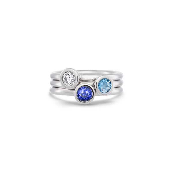Blue Sapphire Stack Ring