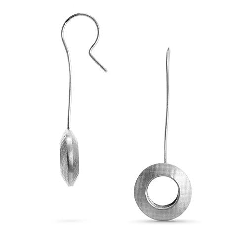 Signature Kinetic Earrings: Small Fibril™ Textured Hollowform Spinning Earrings