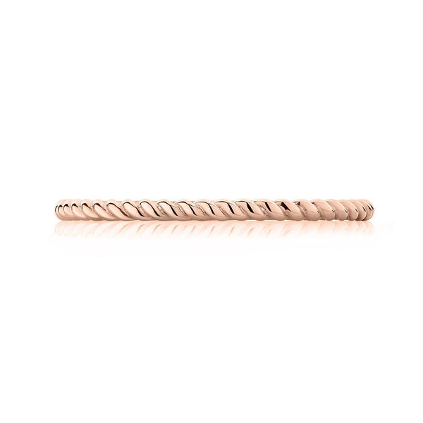 Tresses Stackable Ring in Rose Gold
