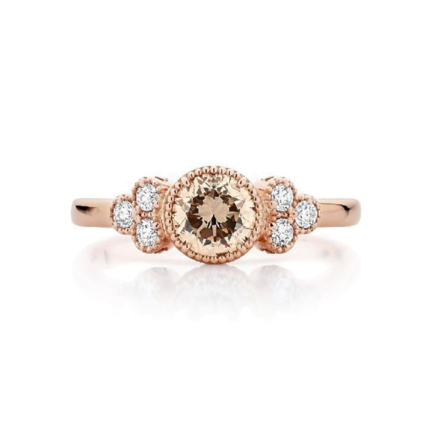 Vintage Champagne Diamond Engagement Ring