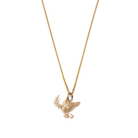 Peace Necklace for Global Goal #16 14k Gold