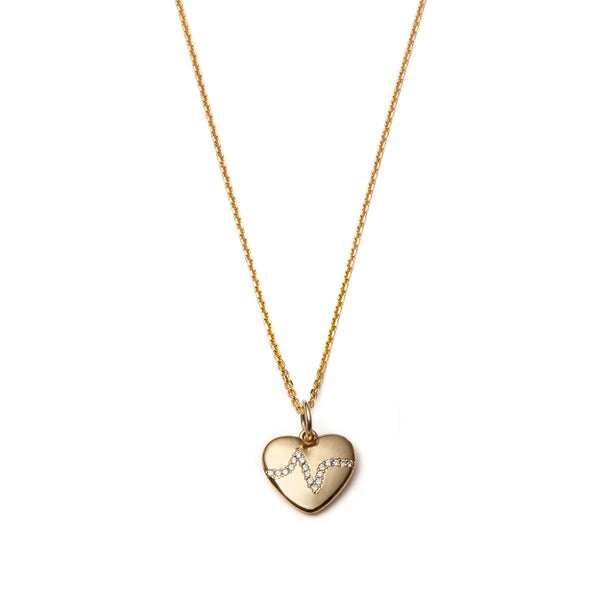 Heartbeat Necklace for Global Goal #3 14k Gold