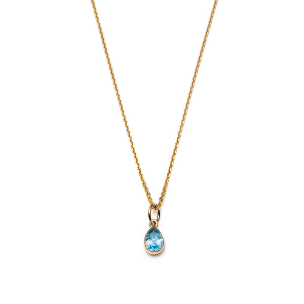 Water Drop Necklace for Global Goal #6 14k Gold