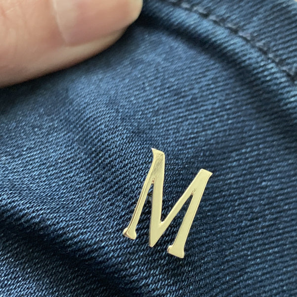 Gold Initial Pin