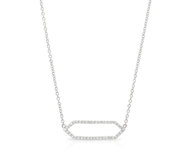 All Diamond Mini Marquis Necklace | White Gold