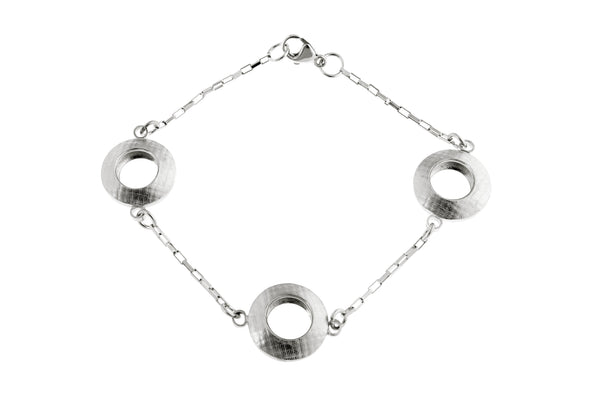 Signature Trio Wristlet: Small Fibril™ Textured Hollowform Bracelet