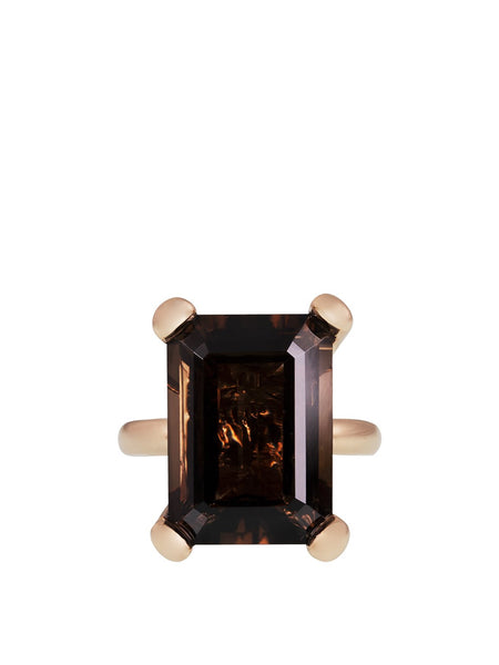 The Simple Ring with Smoky Quartz