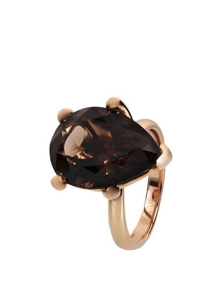 The Simple Ring with Smoky Quartz