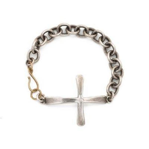 Sterling Sideways Coptic cross Bracelet
