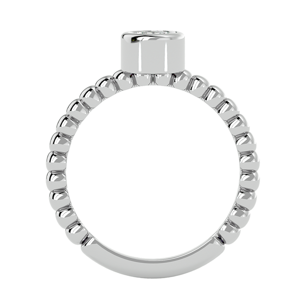 14K White Gold 5.2 1/2ct Lab Grown Diamond Fantasy Bezel Ring
