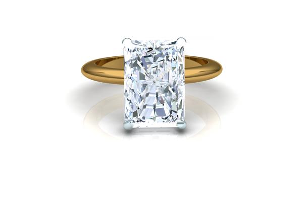 4 Carat GIA Certified I-VS2 Radiant Diamond Engagement Ring
