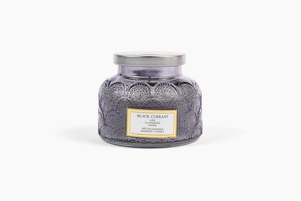 Black Currant Soy Wax Candle - "Life is a Wonderful Journey"