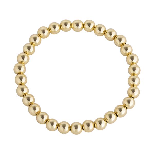 6 mm Gold-filled Stretch Beaded Bracelet