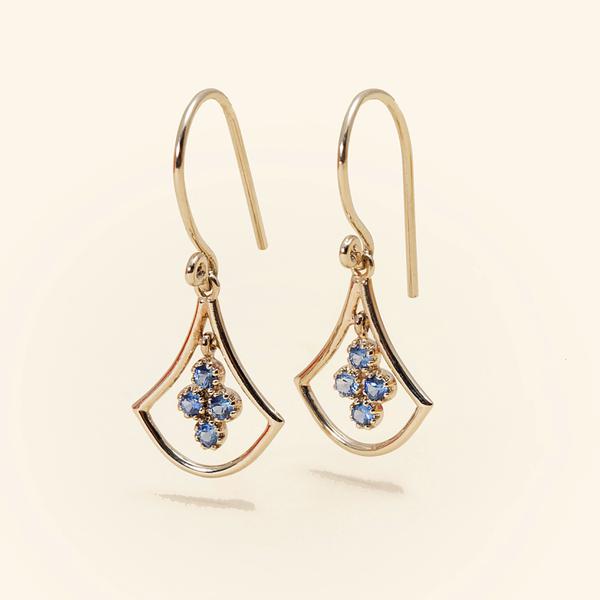 La Rose des Alizés 8 Sapphires Earrings