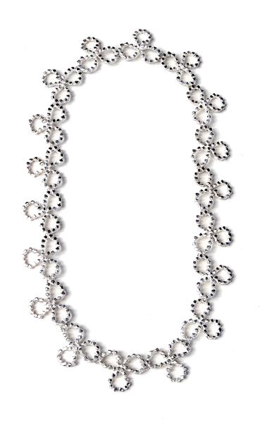Victoria 3 Petal Silver Necklace