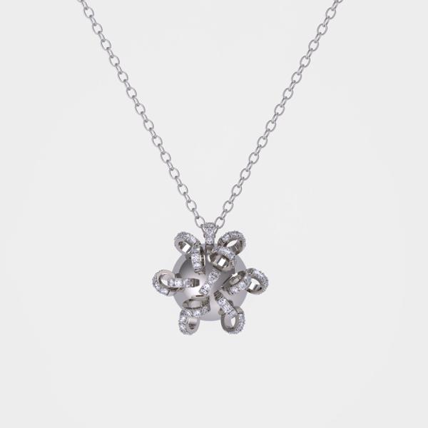 WHITE GOLD 18K AND DIAMOND GLOW NECKLACE