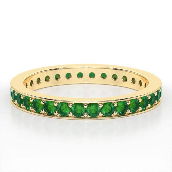 PAVE ETERNITY EMERALD RING