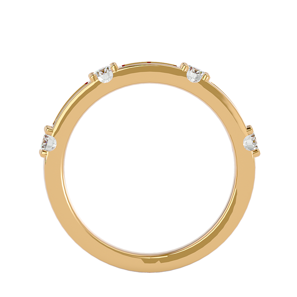 14 K Yellow Gold ..65 cttw Lab Grown Diamond Elegance Ring