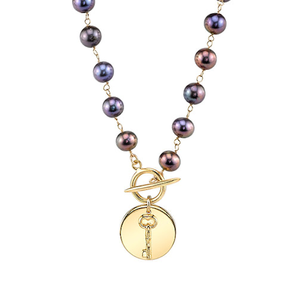 PEARL NECKLACE WITH KEY PENDANT