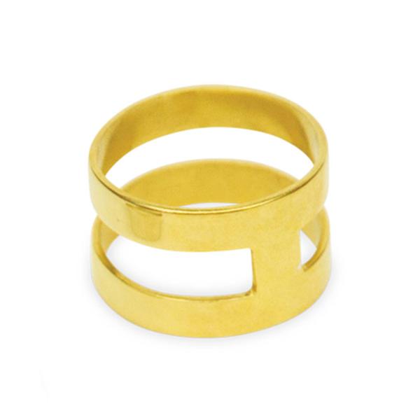 H Ring - Vermeil Gold