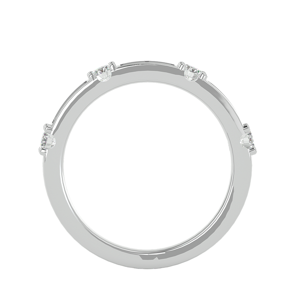 14K White Gold .65 cttw Lab Grown Diamond Elegance Ring