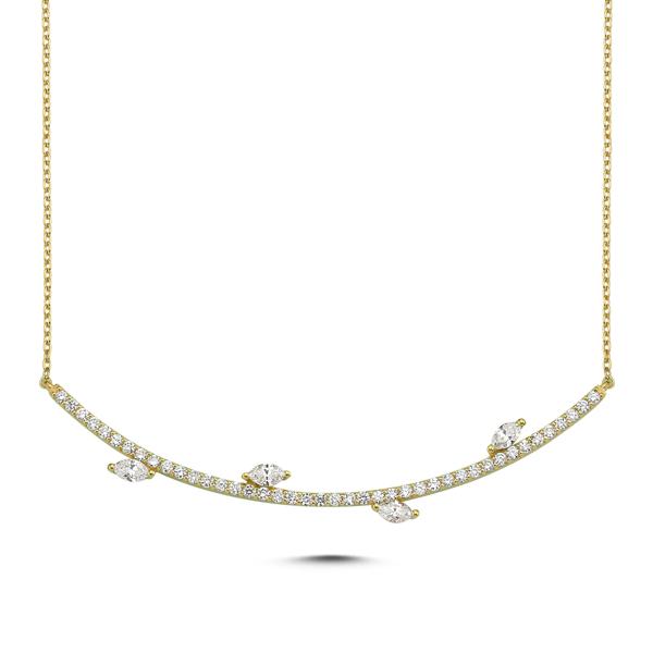 Stringing Marquise Linear Necklace