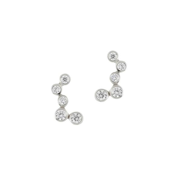 Celeste Diamond Earrings - Sterling Silver