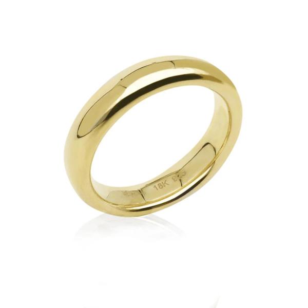 On Diet Wide Pudding Ring in 18k Gold